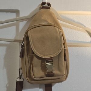 Antik Kraft Brown Canvas Belt Bag